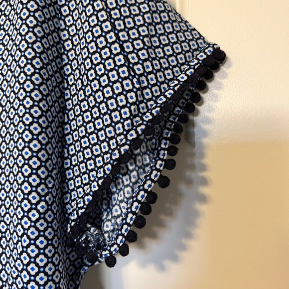 Blue Tommy Hilfiger Blouse V-Neck, short sleeves, fancy detailing - Picture 3 of 5